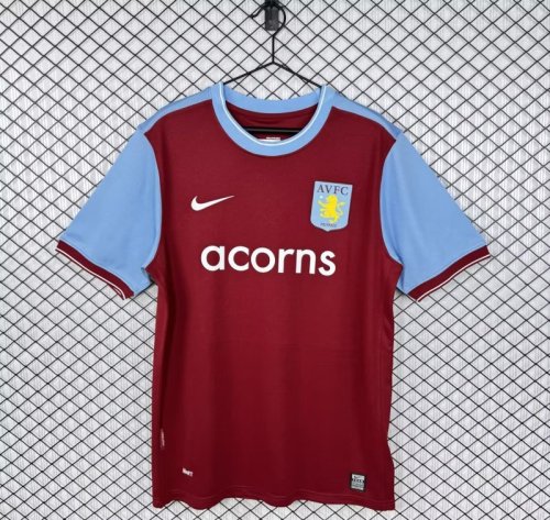 Retro Jersey 2009-2010 Aston Villa Home Soccer Jersey Vintage Football Shirt