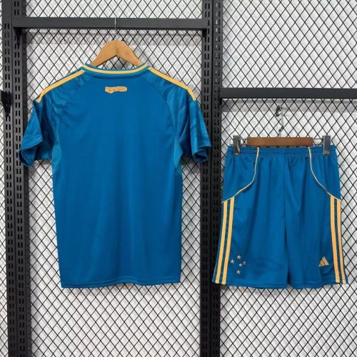 Adult Uniform 2025-2026 Cruzeiro Third Away Blue Soccer Jersey and Shorts Football Kits