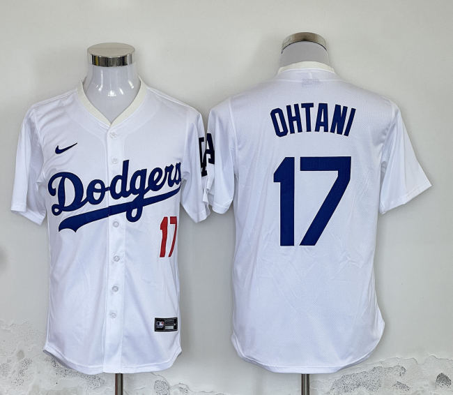 with New Material Los Angeles Dodgers OHTANI 17 White Flexbase Jersey MLB Shirt