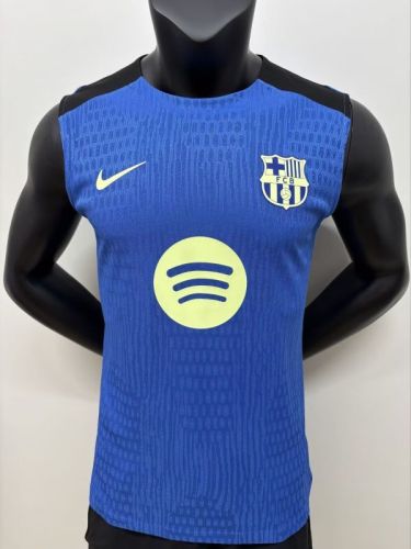 Barca Camisetas de Futbol Player Version 2025-2026 Barcelona Blue Soccer Training Vest