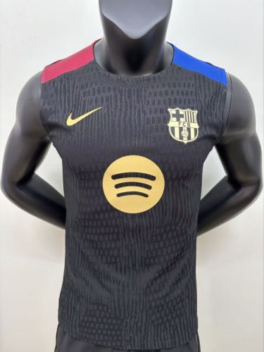 Barca Camisetas de Futbol Player Version 2025-2026 Barcelona Black Soccer Training Vest