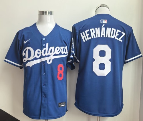 Los Angeles Dodgers HERNANDEZ 8 Blue Cool Base MLB Jersey