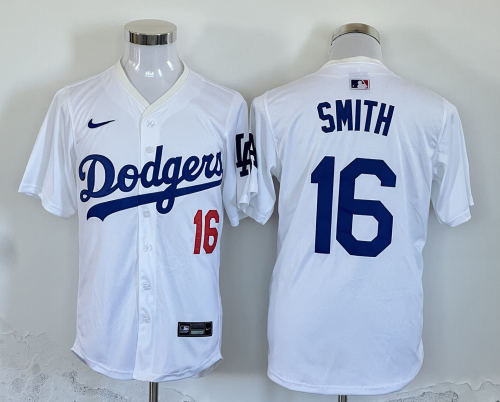 with New Material Los Angeles Dodgers SMITH 16 White Flexbase Jersey MLB Shirt