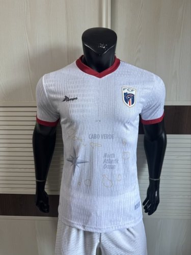 Player Version 2025-2026 Cape Verde Away White Soccer Jersey Football Shirt