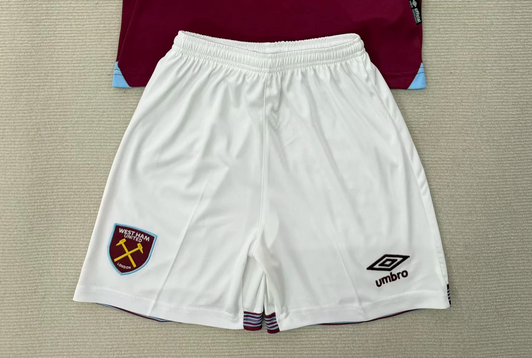 Fan Version 2025-2026 West Ham United Home Soccer Shorts Football Shorts
