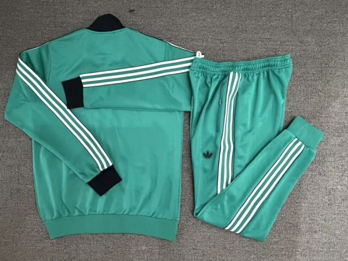 Adult 2025-2026 Liverpool Green Soccer Jacket and Long Pants Football Tracksuit
