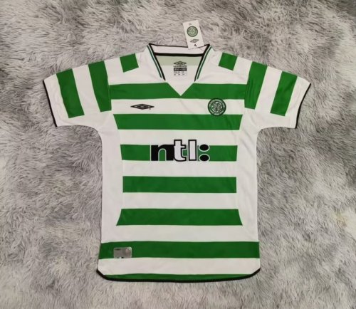 Retro Jersey 2001-2002 Celtic Home Soccer Jersey Vintage Football Shirt
