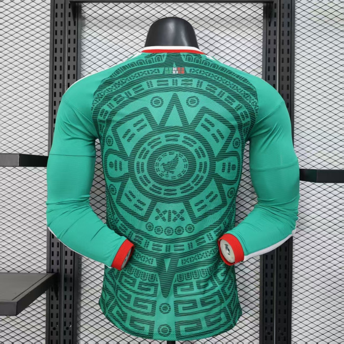 Player Version Long Sleeve 2026 Mexico Home Soccer Jersey Adulto Camiseta de Futbol