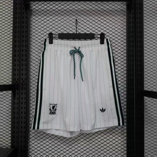 Fan Version 2025-2026 Liverpool White Icon Soccer Shorts Football Shorts