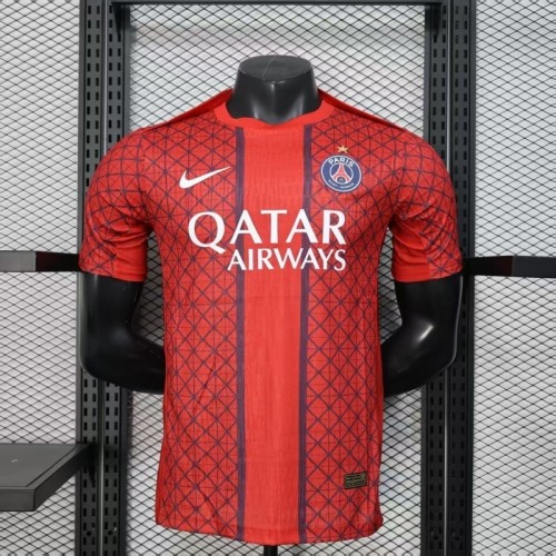 Player Version 2025-2026 PSG Red Special Edition Soccer Jersey Football Maillot