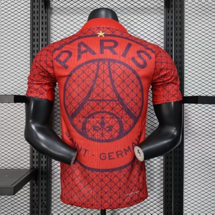 Player Version 2025-2026 PSG Red Special Edition Soccer Jersey Football Maillot
