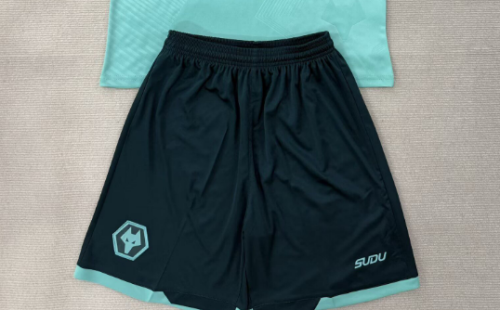 Fan Version 2025-2026 Wolverhampton Wanderers Away Soccer Shorts Wolves Football Shorts