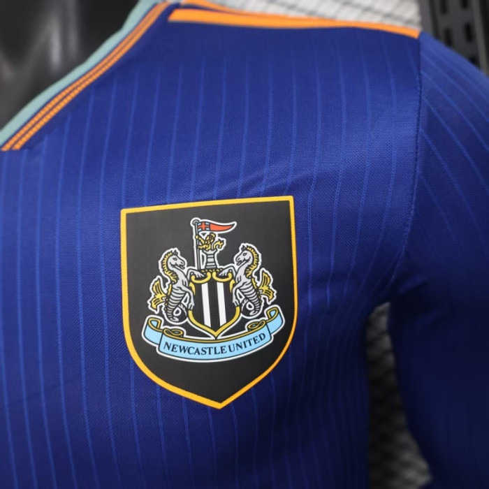 Player Version Long Sleeve 2025-2026 Newcastle United Third Away Blue Soccer Jersey Football Shirt