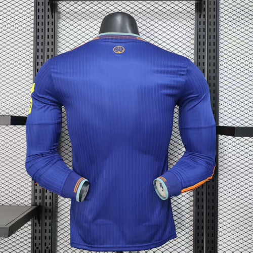 Player Version Long Sleeve 2025-2026 Newcastle United Third Away Blue Soccer Jersey Football Shirt