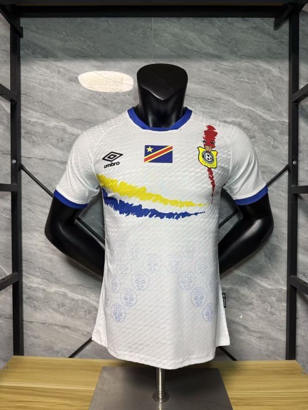 Player Version 2026 Congo Away White Soccer Jersey Football Shirt