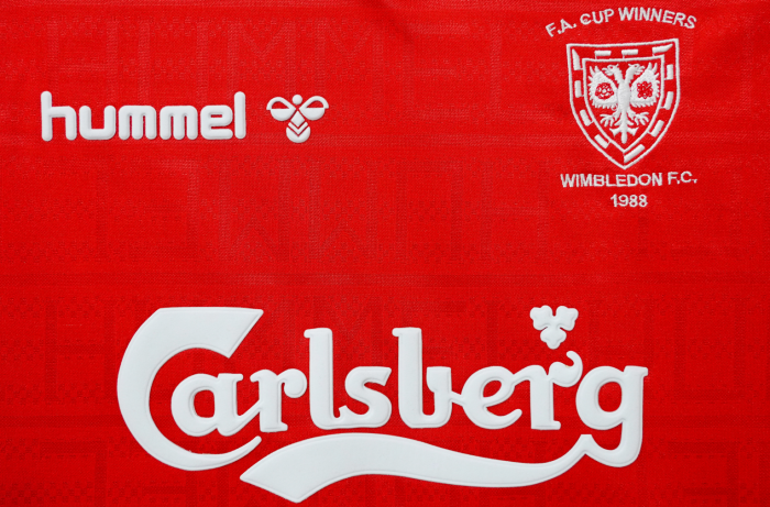 Retro Jersey 1988-1989 Wimbledon Away Red Soccer Jersey Football Shirt