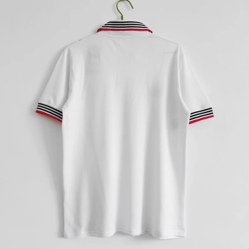 Retro Jersey 1975-1980 Manchester United Away White Soccer Jersey Vintage Football Shirt