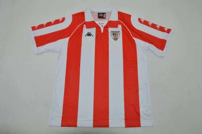 Retro Jersey 1998-1999 Athletic Bilbao J.GUERRERO 8 Home Soccer Jersey Vintage Football Shirt