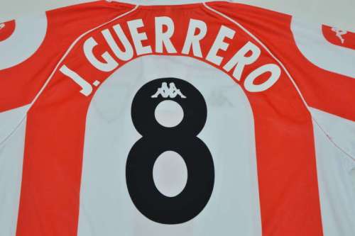 Retro Jersey 1998-1999 Athletic Bilbao J.GUERRERO 8 Home Soccer Jersey Vintage Football Shirt