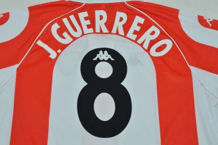 Retro Jersey 1998-1999 Athletic Bilbao J.GUERRERO 8 Home Soccer Jersey Vintage Football Shirt