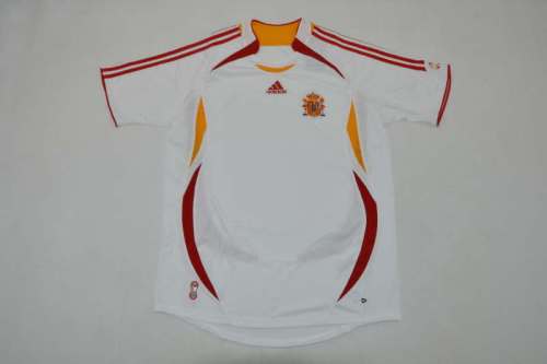 Retro Jersey Spain 2006 Away White Soccer Jersey Vintage Football Shirt