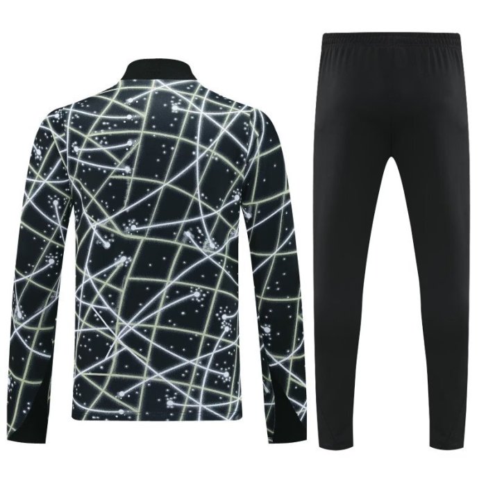 2025-2026 Chelsea Black/White/Green Soccer Training Sweater and Pants Football Kit