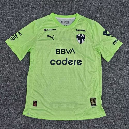 Player Version 2025-2026 Monterrey Green Goalkeeper Soccer Jersey Menterrey Football Shirt