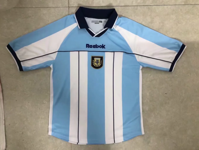 Retro Jersey 2001 Argentina Home Soccer Jersey Vintage Football Shirt