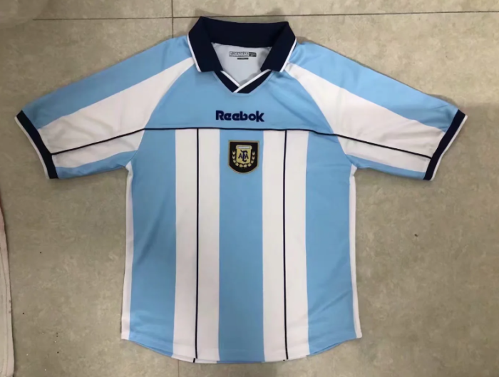 Retro Jersey 2001 Argentina Home Soccer Jersey Vintage Football Shirt