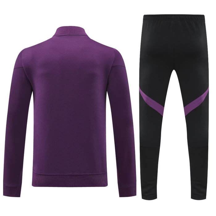 Adult 2025-2026 Manchester United Purple Soccer Jacket and Long Pants Football Tracksuit