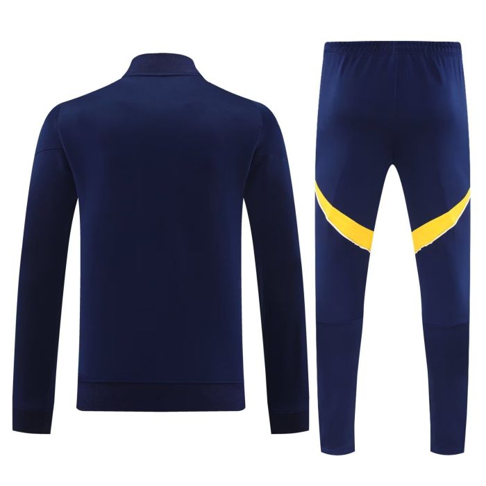 Adult 2025-2026 Boca Junior Dark Blue Soccer Jacket and Long Pants Football Tracksuit