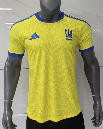 Player Version 2026 Ukraine Home Soccer Jersey Yellow Football Shirt
