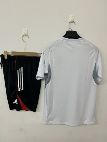 Adult Uniform 2025-2026 Benfica White Soccer Training Jersey and Shorts Football Kits