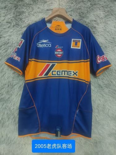 Retro Jersey 2005 Tigres UANL Away Blue Soccer Jersey Vintage Football Shirt