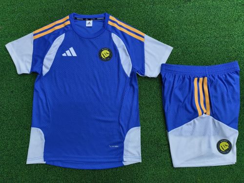 Player Version Adult Uniform 2025-2026 Al Nassr Blue Soccer Training Jersey Shorts Football Kit