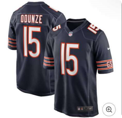 Men's Rome Odunze Navy Chicago Bears Player Game Jersey