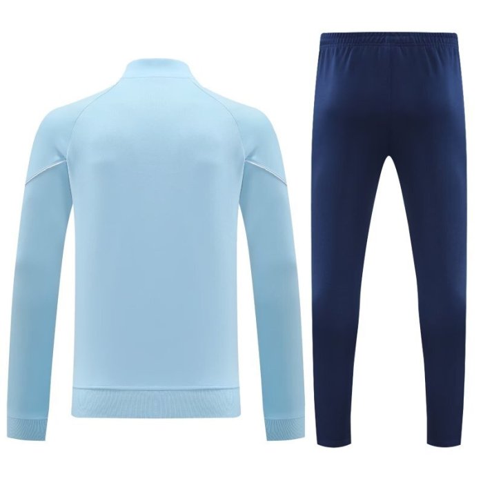 Adult 2025-2026 Manchester City Sky Blue Soccer Jacket and Long Pants Football Tracksuit