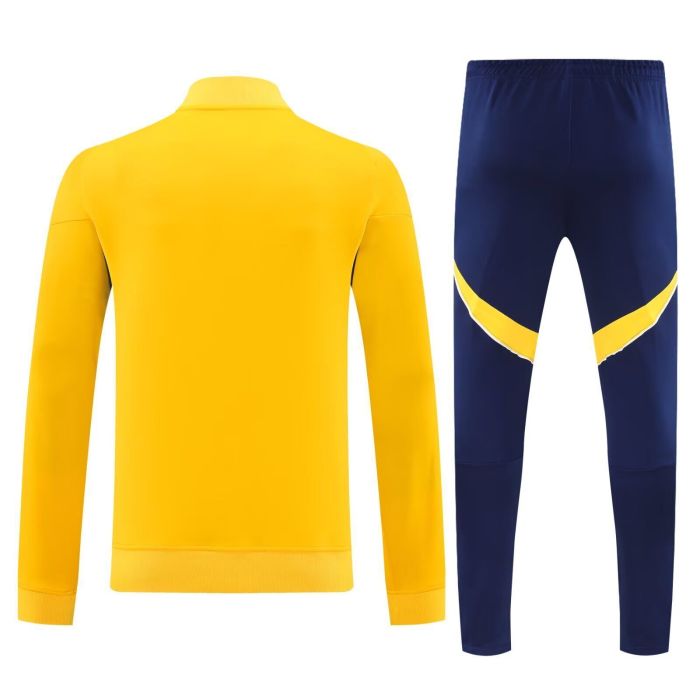 Adult 2025-2026 Boca Junior Yellow Soccer Jacket and Long Pants Football Tracksuit