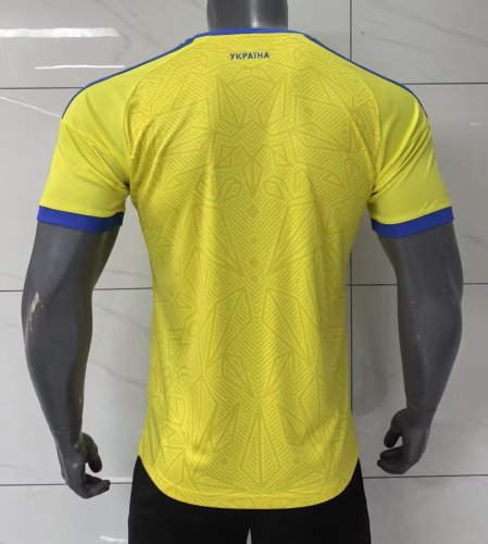 Player Version 2026 Ukraine Home Soccer Jersey Yellow Football Shirt