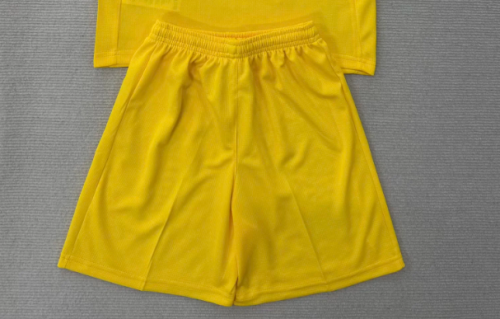 Fan Version 2025-2026 Girona Away Yellow Soccer Shorts Horona Football Shorts