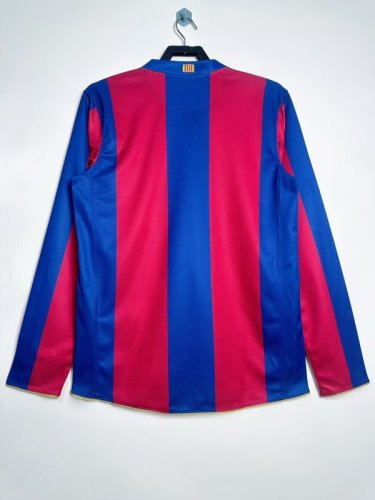 Long Sleeve Retro Jersey Long Sleeve 2007-2008 Barcelona Home Soccer Jersey