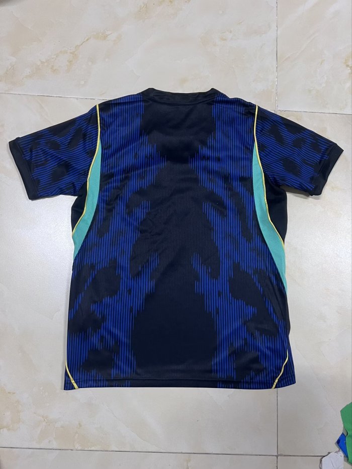 Fan Version 2026 Brazil Black/Blue Soccer Jersey Brasil Camisetas de Futbol