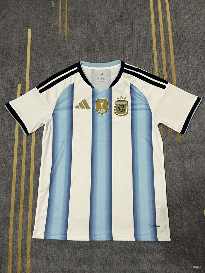 with FIFA World Champions 2022 Patch Fan Version 2026 Argentina Home Soccer Jersey Football Shirt
