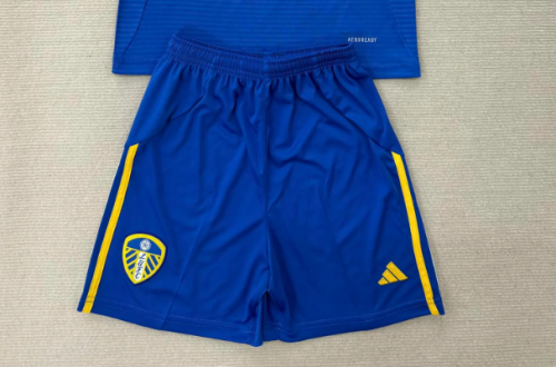 Fan Version 2025-2026 Leeds United Away Blue Soccer Shorts Horona Football Shorts