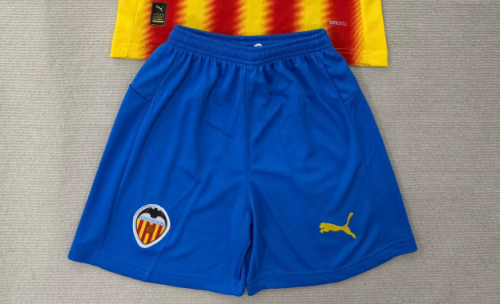 Fan Version 2025-2026 Valencia Third Away Blue Soccer Shorts Football Shorts