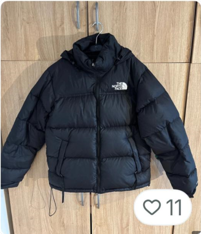 2025 N Face Dark Blue Cotton Coat