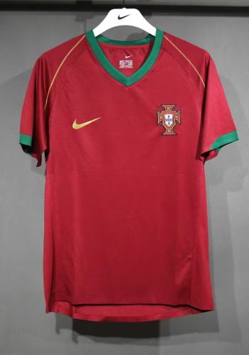Player Version Retro Jersey 2006 Portugal Home Soccer Jersey Vintage Football Shirt