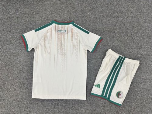 Youth Uniform Kids Kit 2026 Algeria Home Soccer Jersey Shorts Child Football Set