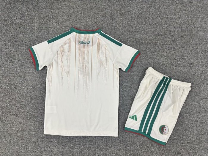 Youth Uniform Kids Kit 2026 Algeria Home Soccer Jersey Shorts Child Football Set