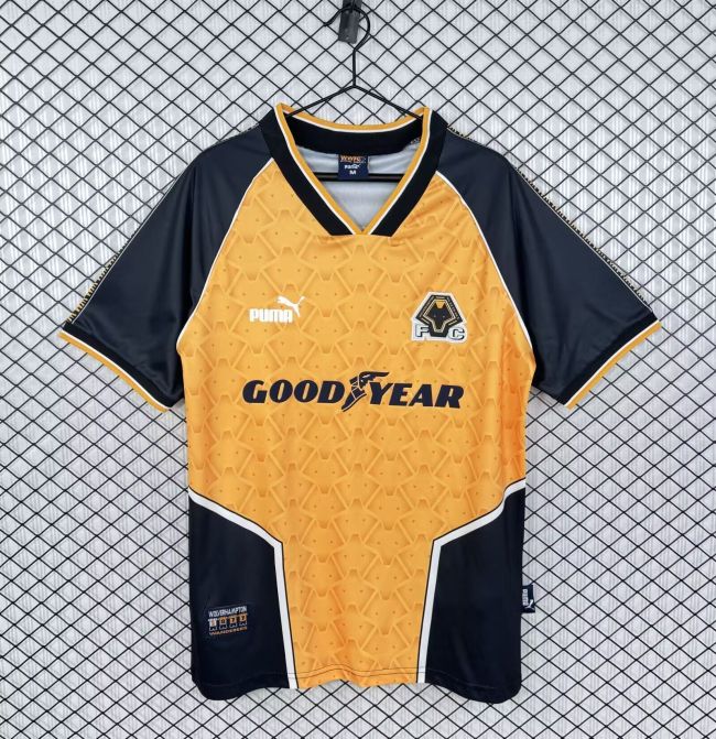 Retro Jersey 1996-1998 Wolves Jersey Wolverhampton Wanderers Home Football Shirt Soccer Jersey